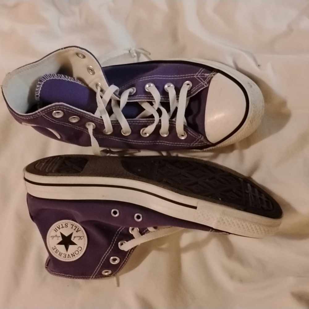 Purple High-Top Sneakers